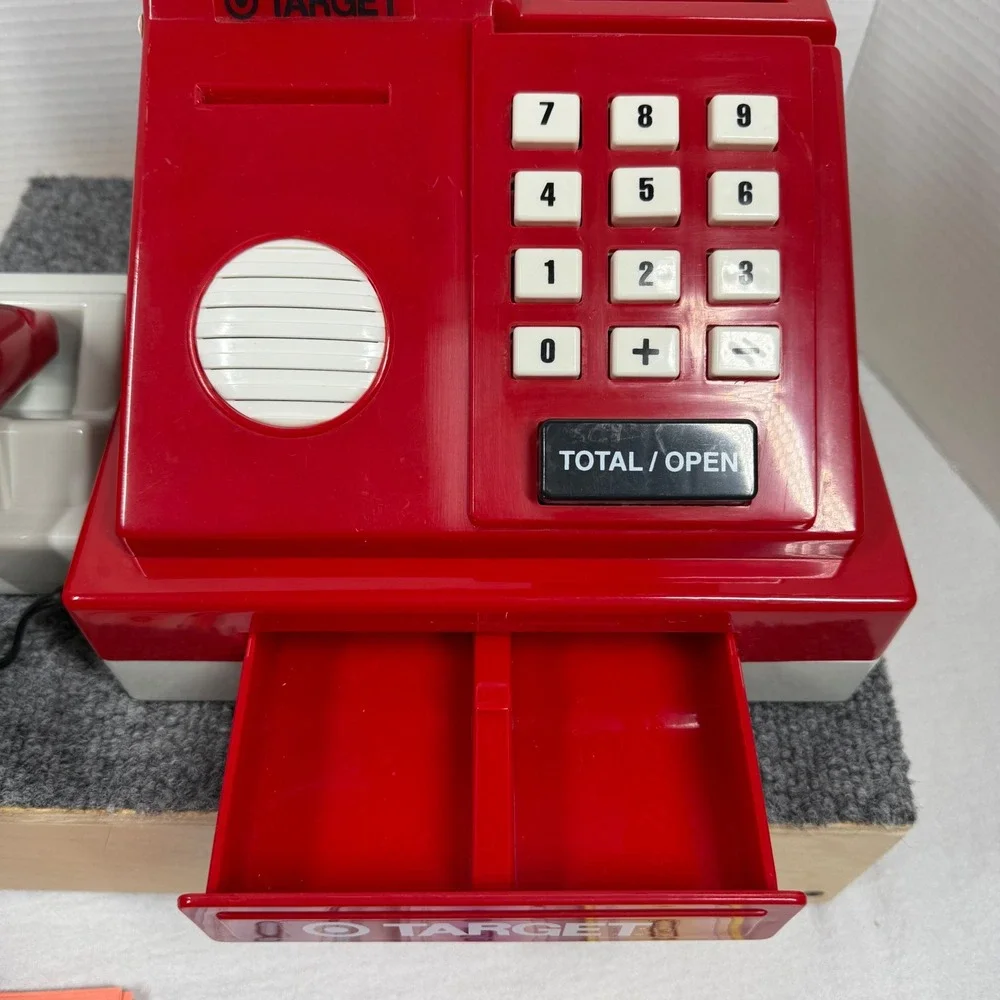 Target Electronic Toy Cash Register Scanner Sounds Play Money Working Checkout
